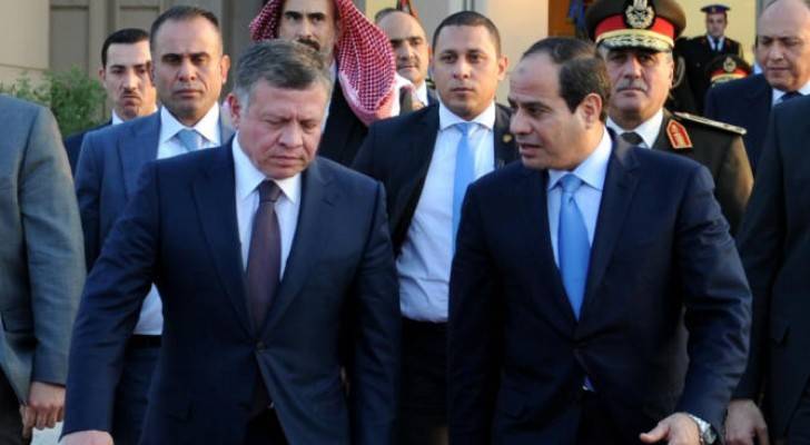 جلالة الملك والرئيس المصري عبدالفتاح السيسي - ارشيفية