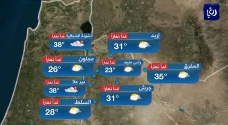 بالفيديو: ارتفاع على درجات الحرارة الخميس