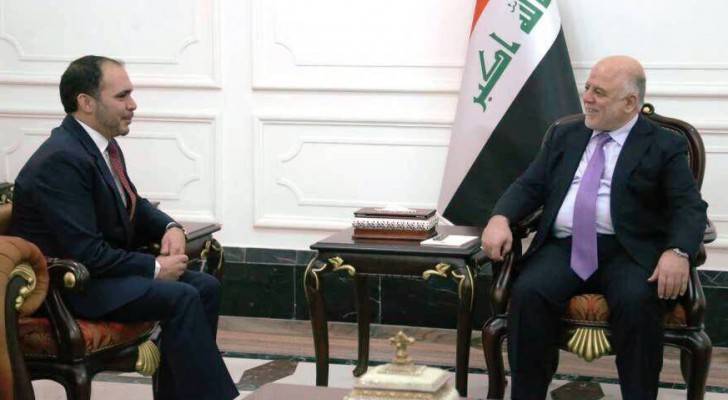 رئيس مجلس الوزراء الدكتور حيدر العبادي يستقبل رئيس الاتحاد الاردني لكرة القدم 
