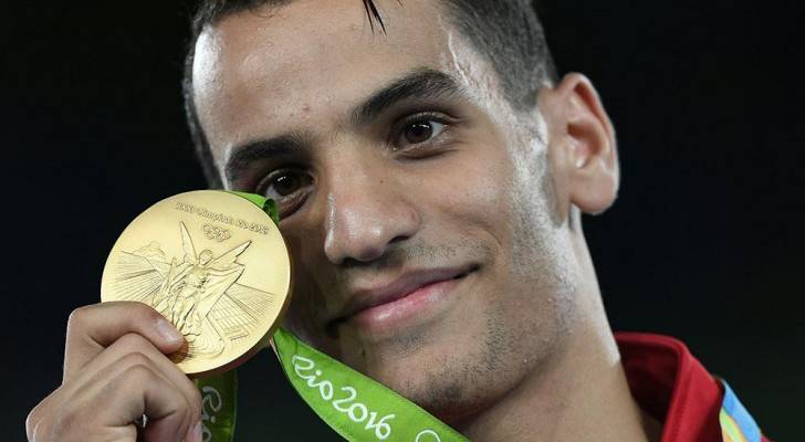 لاعب المنتخب الوطني للتايكواندو أحمد ابو غوش 