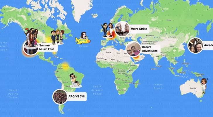 سناب شات تطلق خريطة تفاعلية لمشاركة المنشورات ضمن الموقع الجغرافي