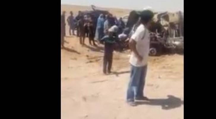 بالفيديو.. وفاتان بحادث مروع في معان