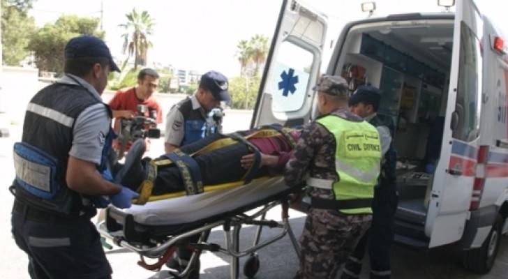 إصابة ١٢ شخصا بحادث تصادم في محافظة جرش