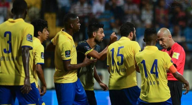 جانب من مواجهة النصر الأخيرة التي خسرها أمام الفتح الرباطي 4-0
