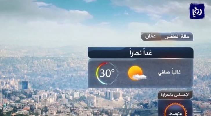 أجواء صيفية معتدلة وحارة في المناطق المنخفضة والصحراوية