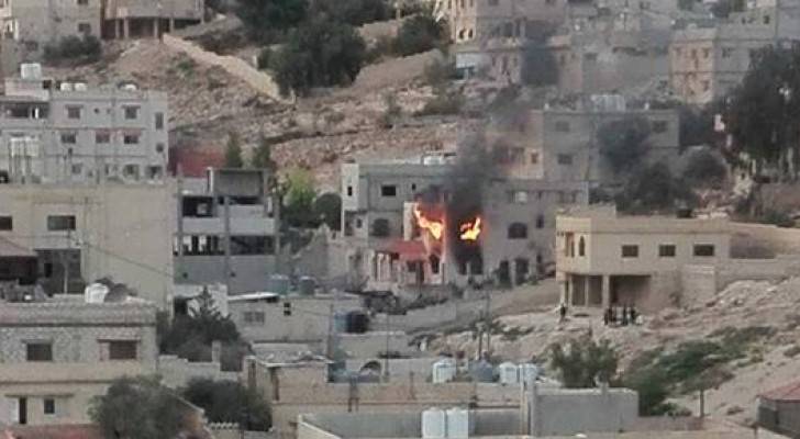 حرق منزل في الرصيفة 