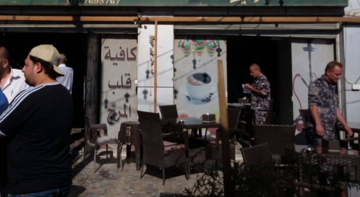 حريق مقهى بالعاصمة عمان