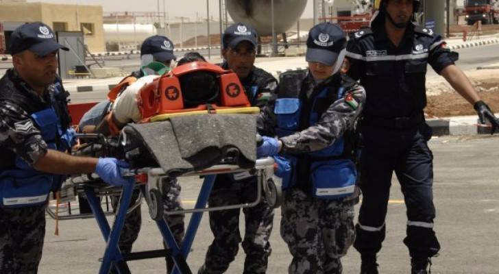 الصورة من تمرين للدفاع المدني  - ارشيف