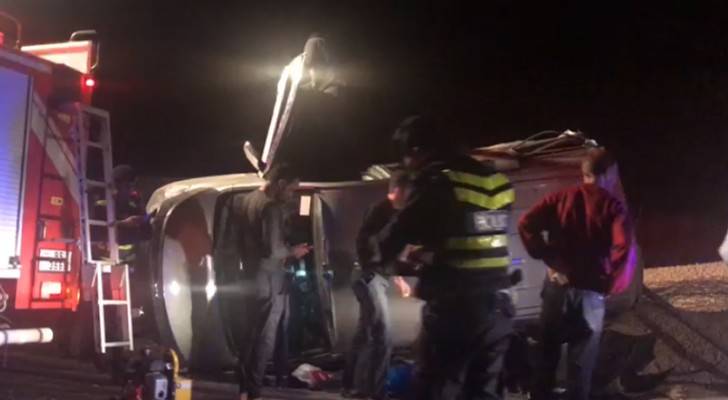الحادث على طريق جرش عمان 