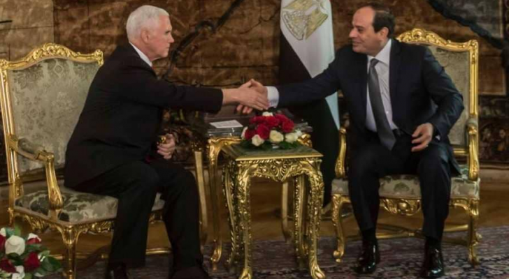 عبد الفتاح السيسي ومايك بنس