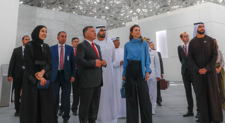 الملك والملكة يزوران متحف اللوفر أبوظبي