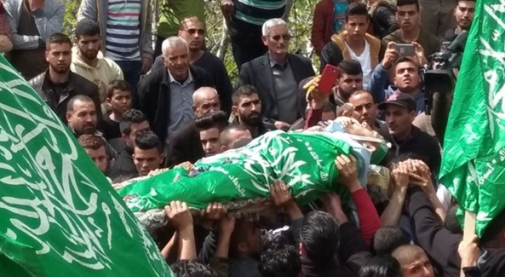 نابلس تشيع جثمان الشهيد عمير شحادة