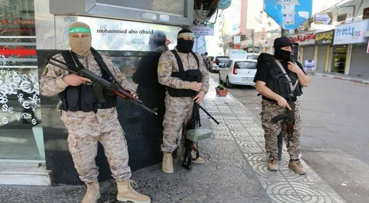 جانب من انتشار "القسام" في غزة صباح الاحد