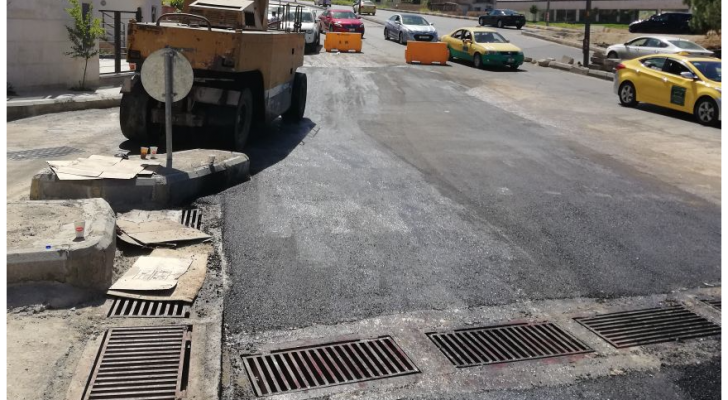 صورة من احدى شبكات تصريف مياه الأمطار