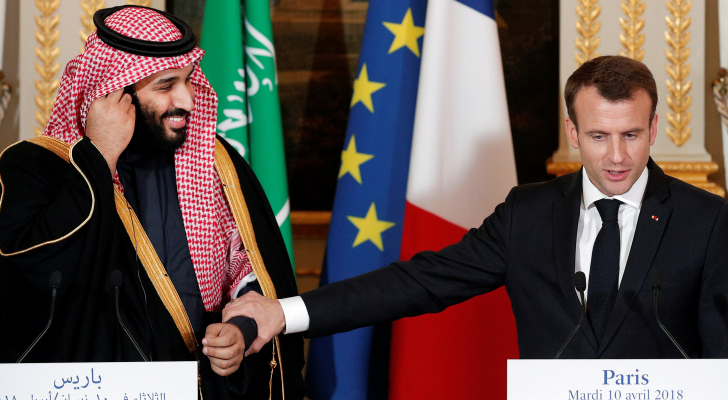 مؤتمر صحفي جمع الرئيس الفرنسي مع ولي العهد السعودي