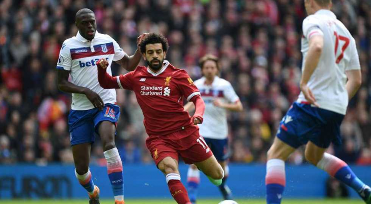 محمد صلاح خلال مباراة ستوك سيتي