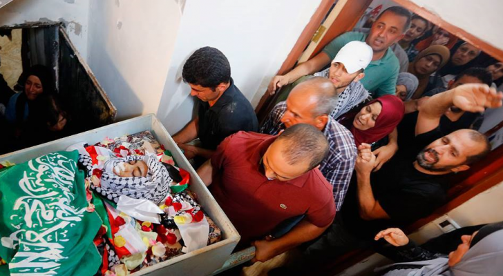 رام الله تشيع جثمان الشهيد الطفل أبو خليل