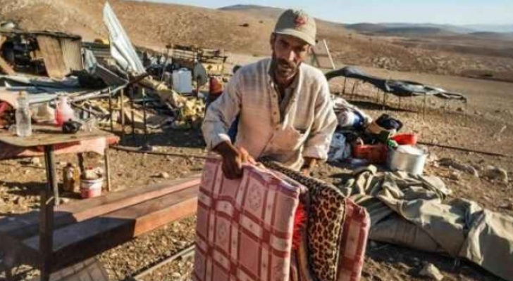 قوات الاحتلال تطرد 5 عائلات فلسطينية من منطقة الأغوار الشمالية