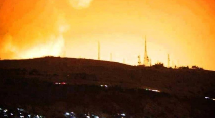 أرشيفية لغارة جوية على دمشق
