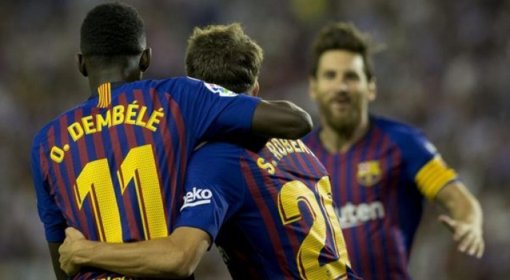 برشلونة يحقق فوزا صعبا على بلد الوليد