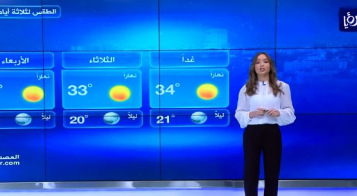 الاثنين .. أجواء حارة نسبيا الى حارة في عموم المناطق