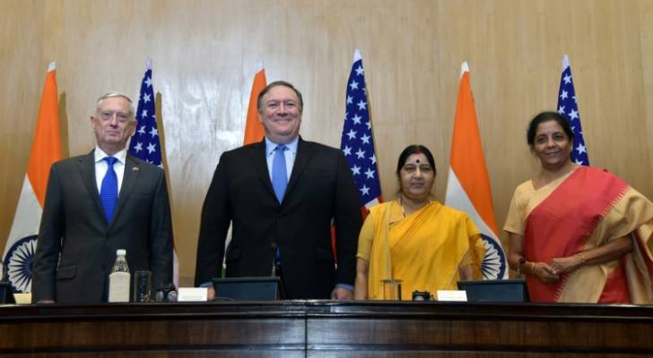 الهند والولايات المتحدة تعلنان عن تدريبات عسكرية واسعة في 2019