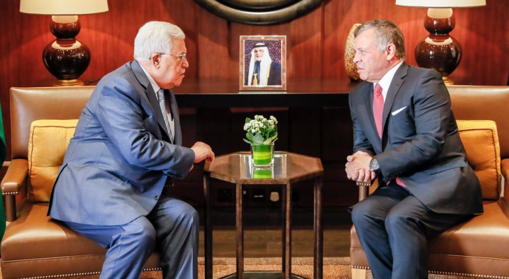 الملك عبدالله والرئيس الفلسطيني