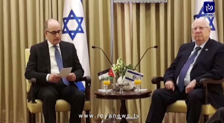 السفير المجالي مع رئيس كيان الاحتلال
