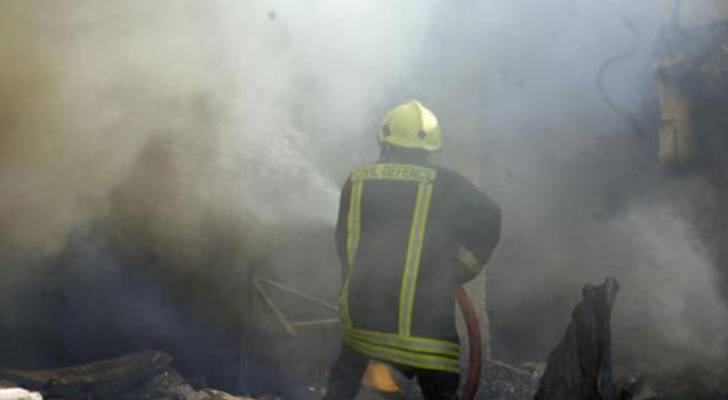 6 اصابات في حريق شقة بمنطقة الرابية بعمان