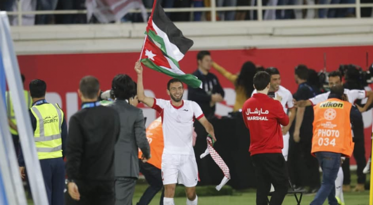لاعب منتخب النشامى فراس شلباية
