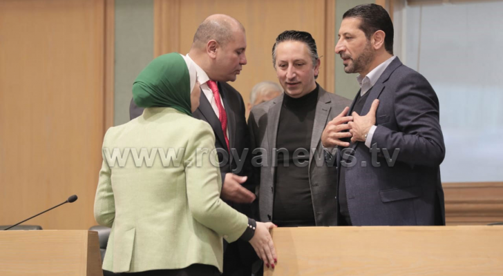 النواب القضاة والعودات وبني مصطفى وأبو رمان خلال جلسة الثلاثاء