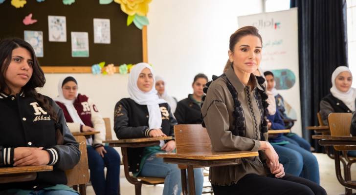 الملكة رانيا تطلق مادة الرياضيات للصفوف من رياض الأطفال وحتى الخامس على منصة إدراك