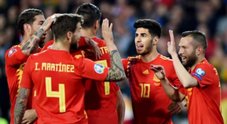 لاعبو المنتخب الاسباني