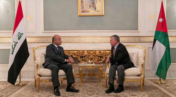 الملك يلتقي الرئيس العراقي في تونس