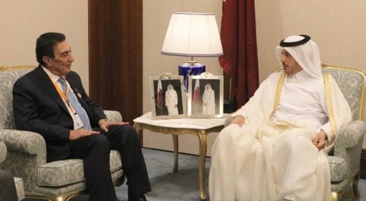 رئيس الوزراء القطري يستقبل الطراونة