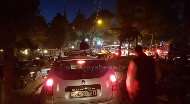 من الازحادمات المرورية بالعاصمة عمان