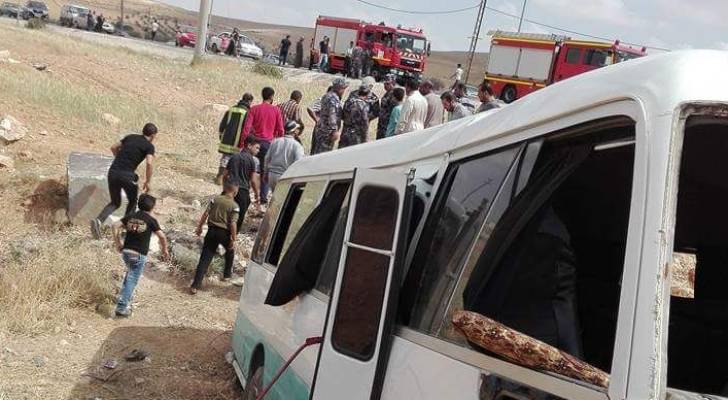 16 اصابة بتدهور حافلة أثناء رحلة تنزهية في عمّان