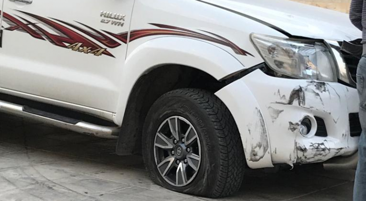 المركبة التي كان بها المطلوبين
