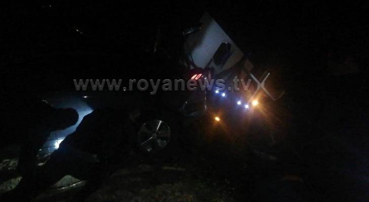 4 إصابات بحادث تدهور على طريق اربد-عجلون .. صور