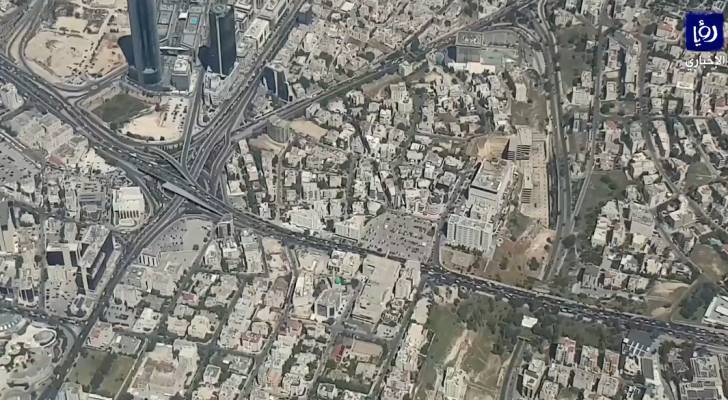 فيديو من السماء يرصد أزمات السير في العاصمة عمان