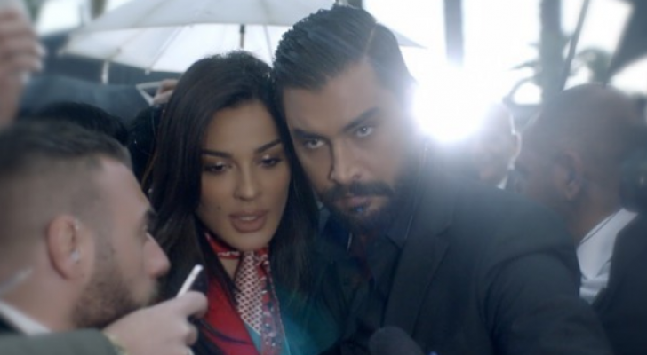 نادين نجيم ومعتصم النهار في مسلسل خمسة ونص