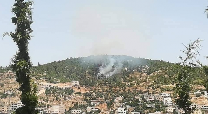 حريق في غابات عجلون