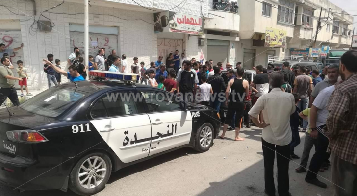 الاجهزة الأمنية تتواجد بمكان الحادثة بلواء الرمثا