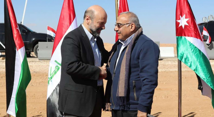 الرزاز ومهدي على الحدود الأردنية العراقية