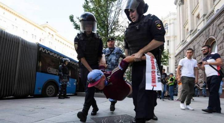 اعتقال أكثر من 500 شخص خلال تظاهرة المعارضة في موسكو