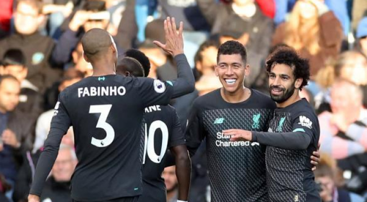 لاعبو ليفربول خلال المباراة