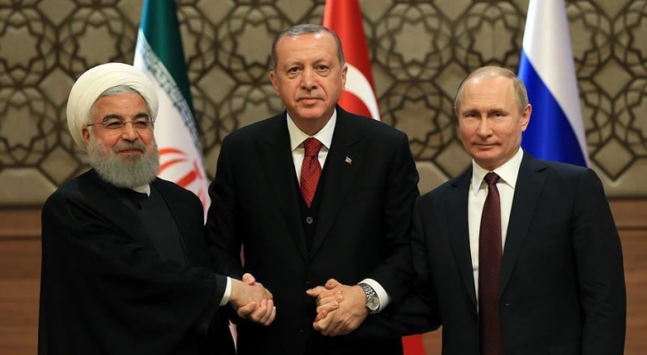 اردوغان وروحاني وبوتين