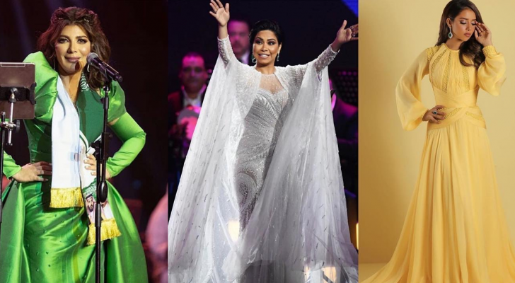 إطلالات فنانات العرب احتفالا باليوم الوطني السعودي
