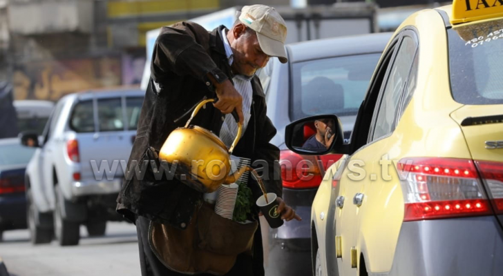 بائع شاي في العاصمة الأردنية عمان
