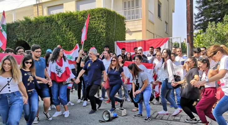 من المظاهرات في لبنان